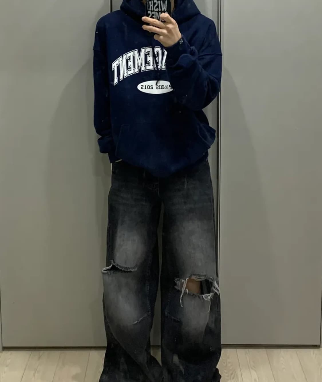 네이비 후드티m 사이즈 상품이미지2