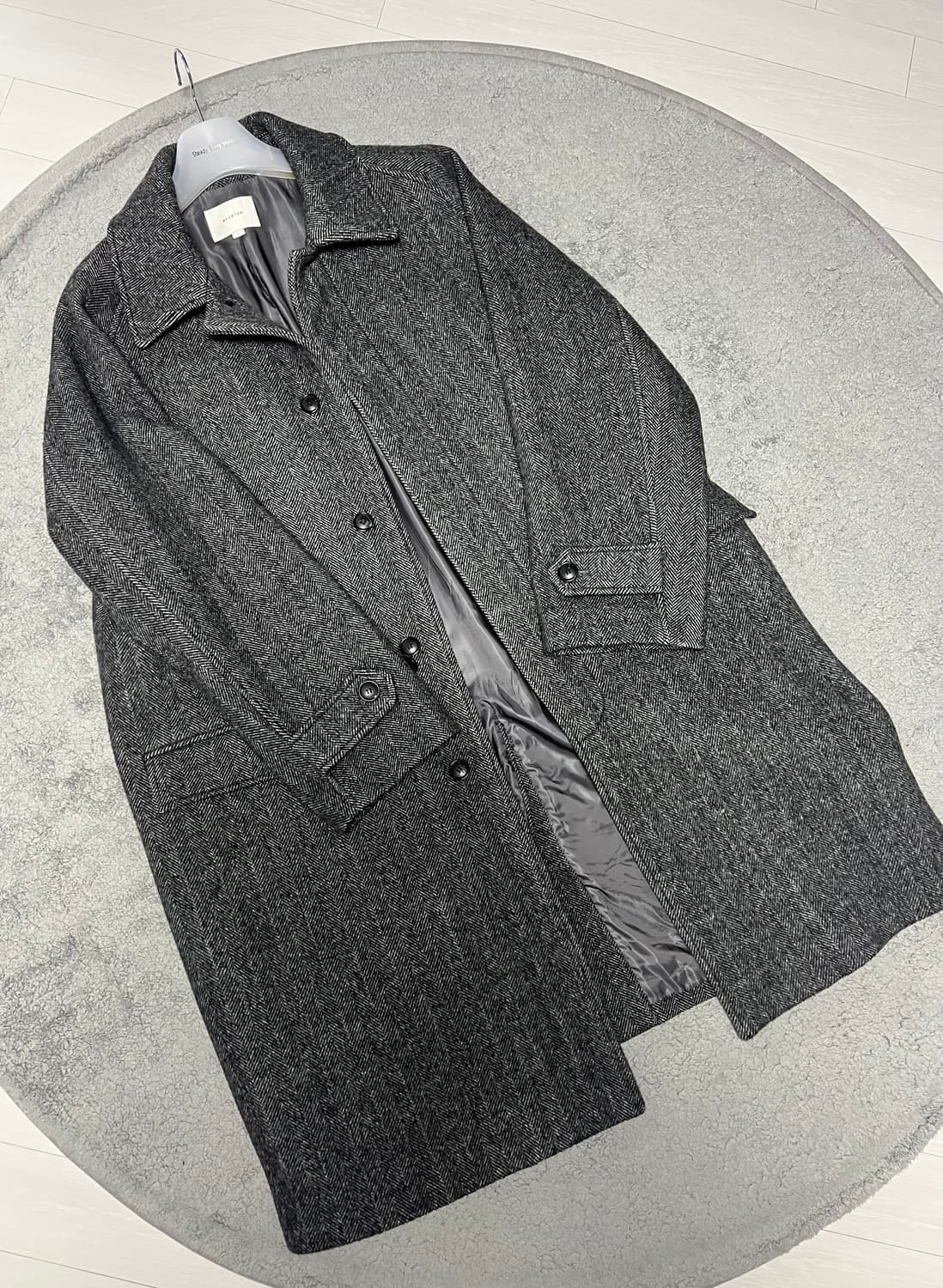 셔터 헤링본 발마칸 코트 L사이즈 상품이미지1