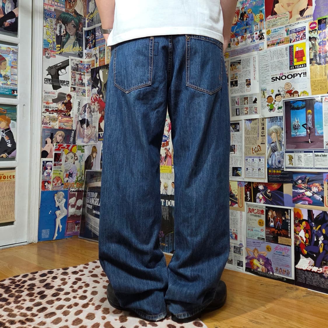 로카웨어 진청 데님 힙합 팬츠 상품이미지1