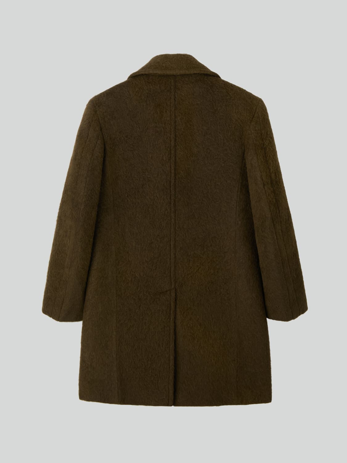 렉토 25FW 라마 울 빈티지 피코트 카키 브라운 상품이미지8