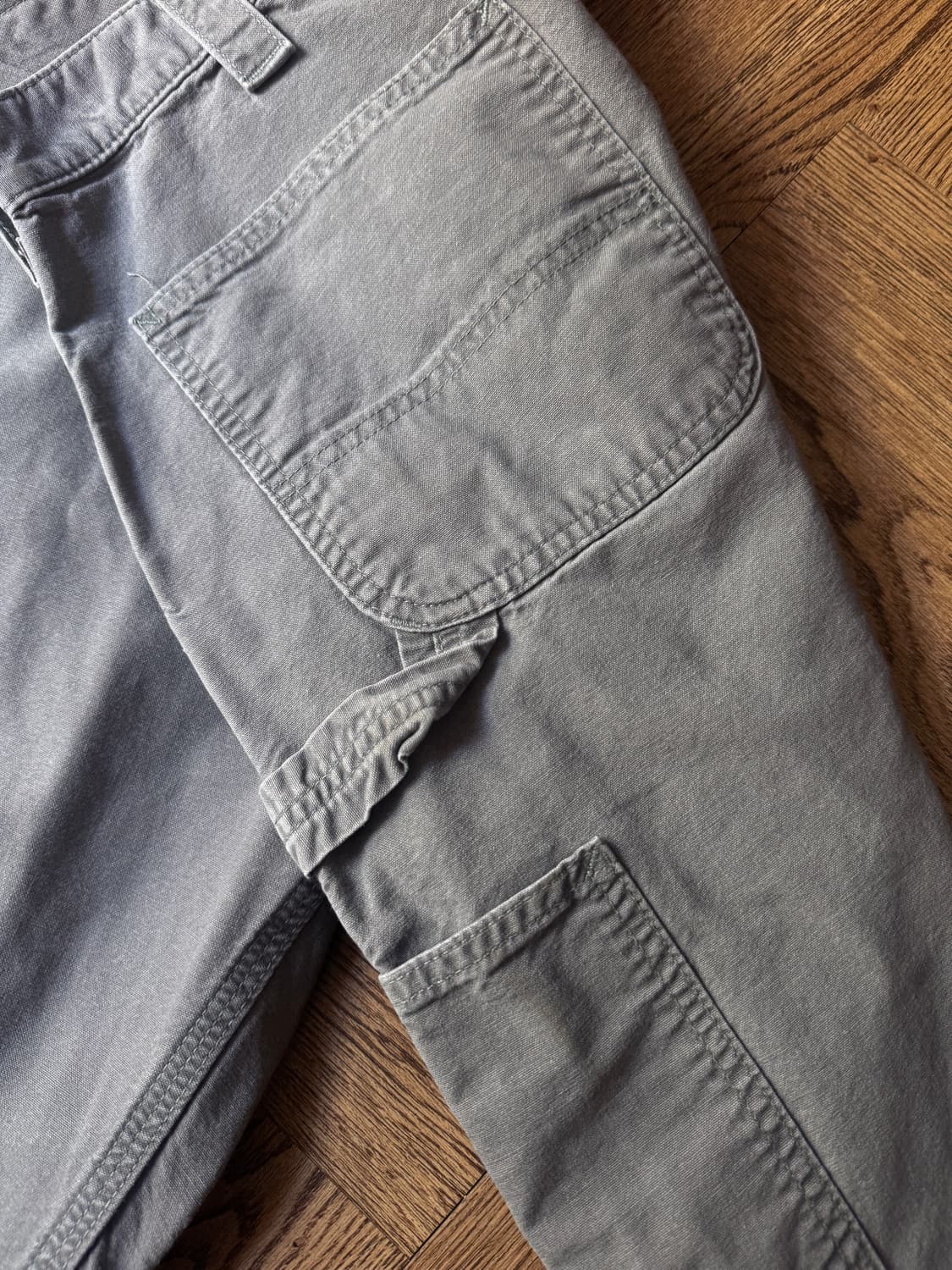 [35]칼하트USA 더티워싱 FAT 라이트캔버스 싱글니 워크 팬츠 상품이미지7