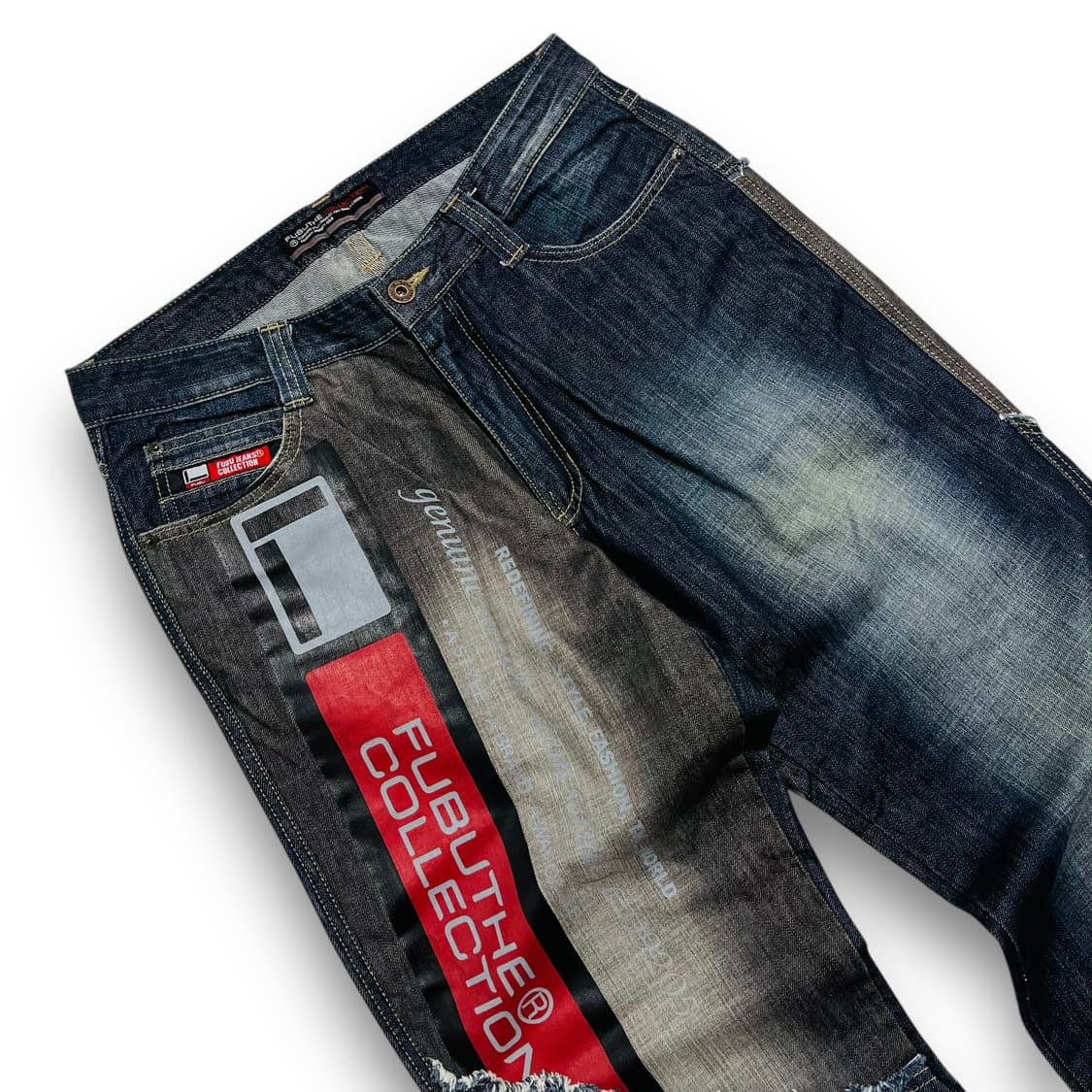 후부 빅로고 데님 올드스쿨 힙합 빈티지 팬츠 상품이미지2