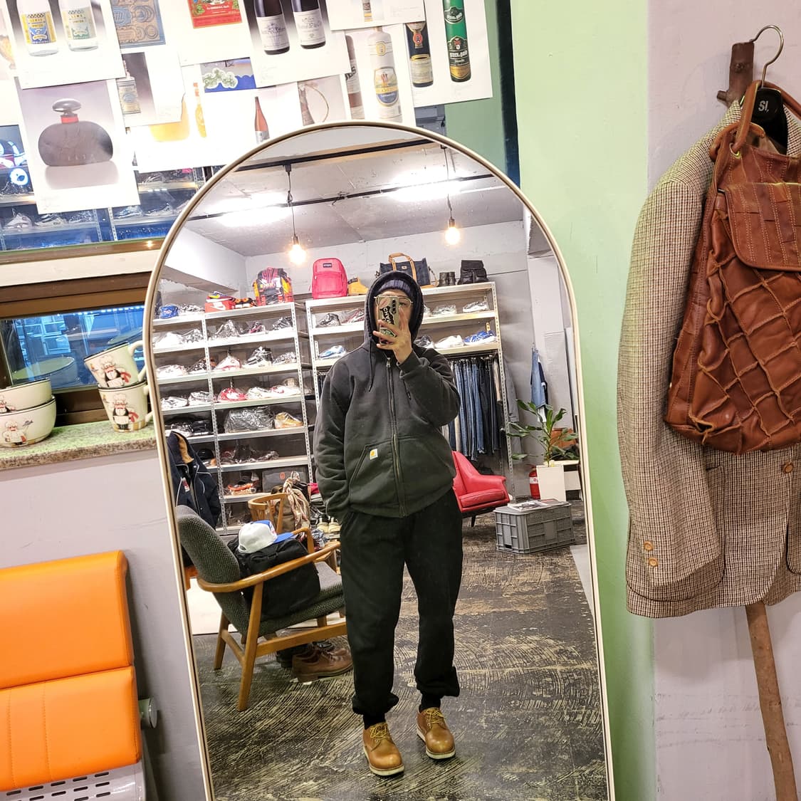 칼하트 레인 디펜더 후드 집업 (S) 상품이미지2