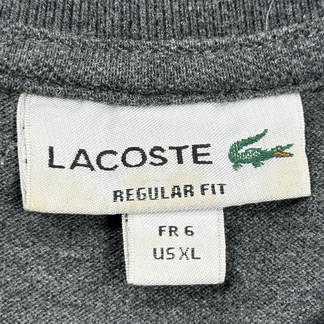 라코스테 크록 레귤러 차콜 긴팔티셔츠 (XL) 상품이미지5