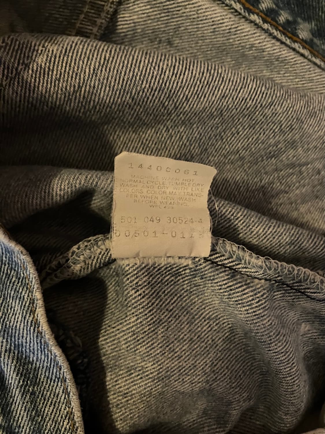 80s USA 빈티지 리바이스 501 데미지 데님 팬츠 상품이미지10