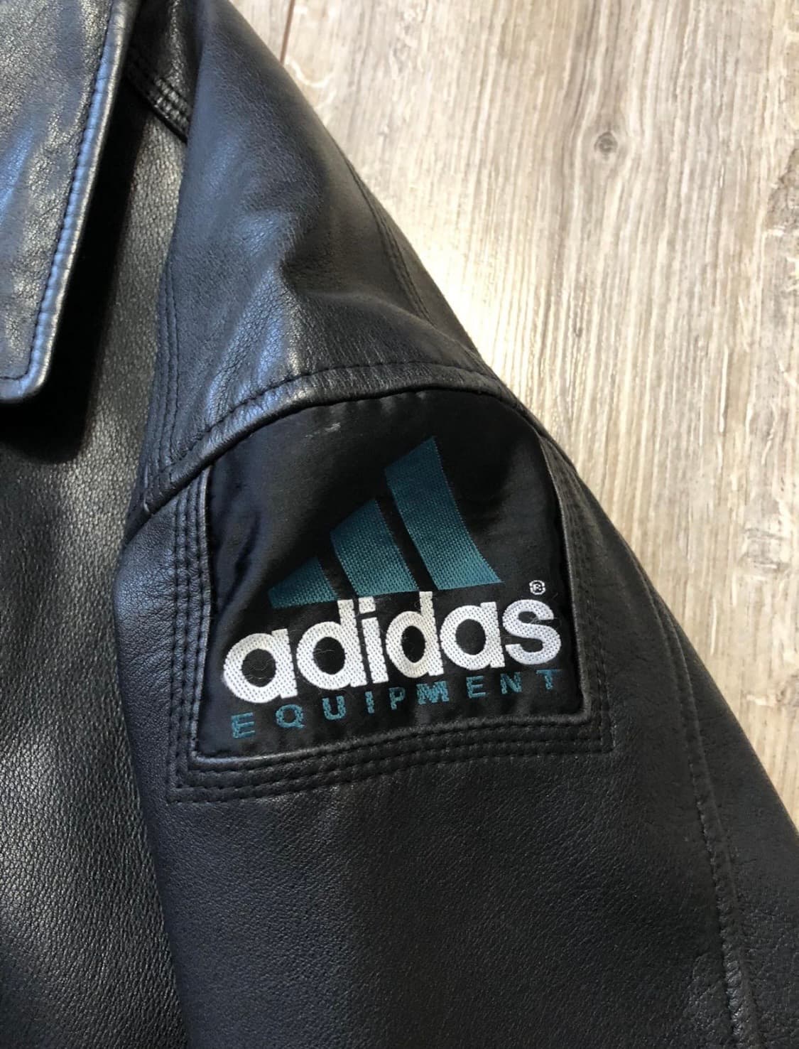 vintage adidas equipment leather jacket 상품이미지5