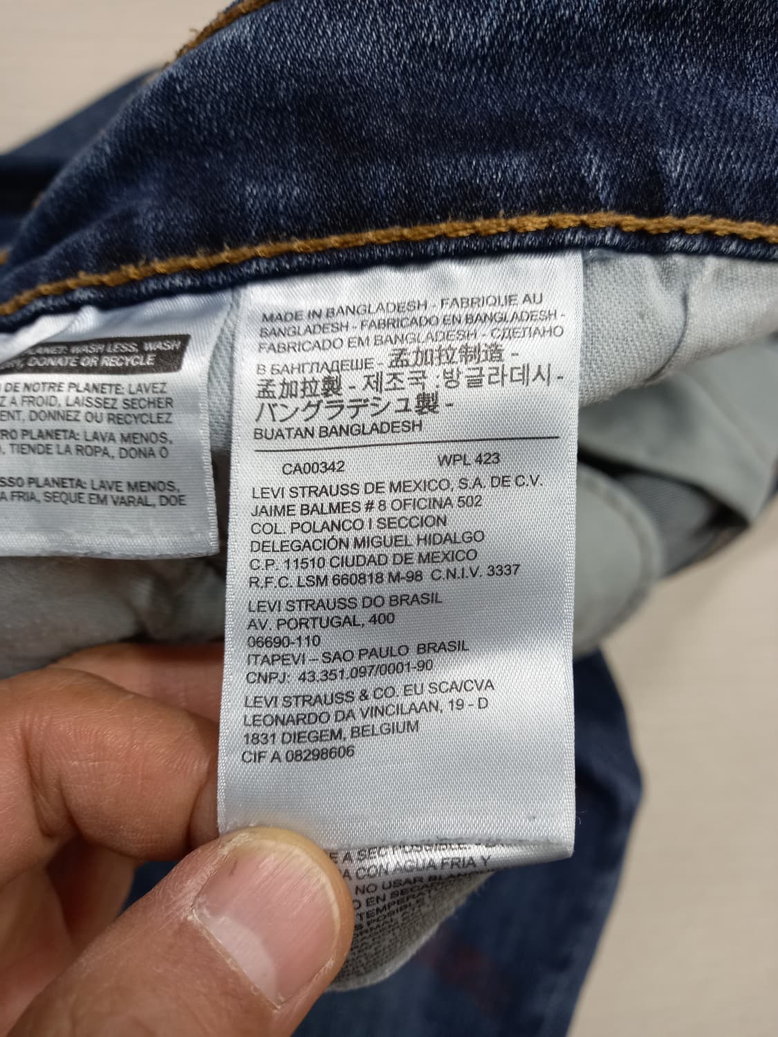 43 리바이스511 워싱 스판 슬림일자진 커스텀 43-03 상품이미지8