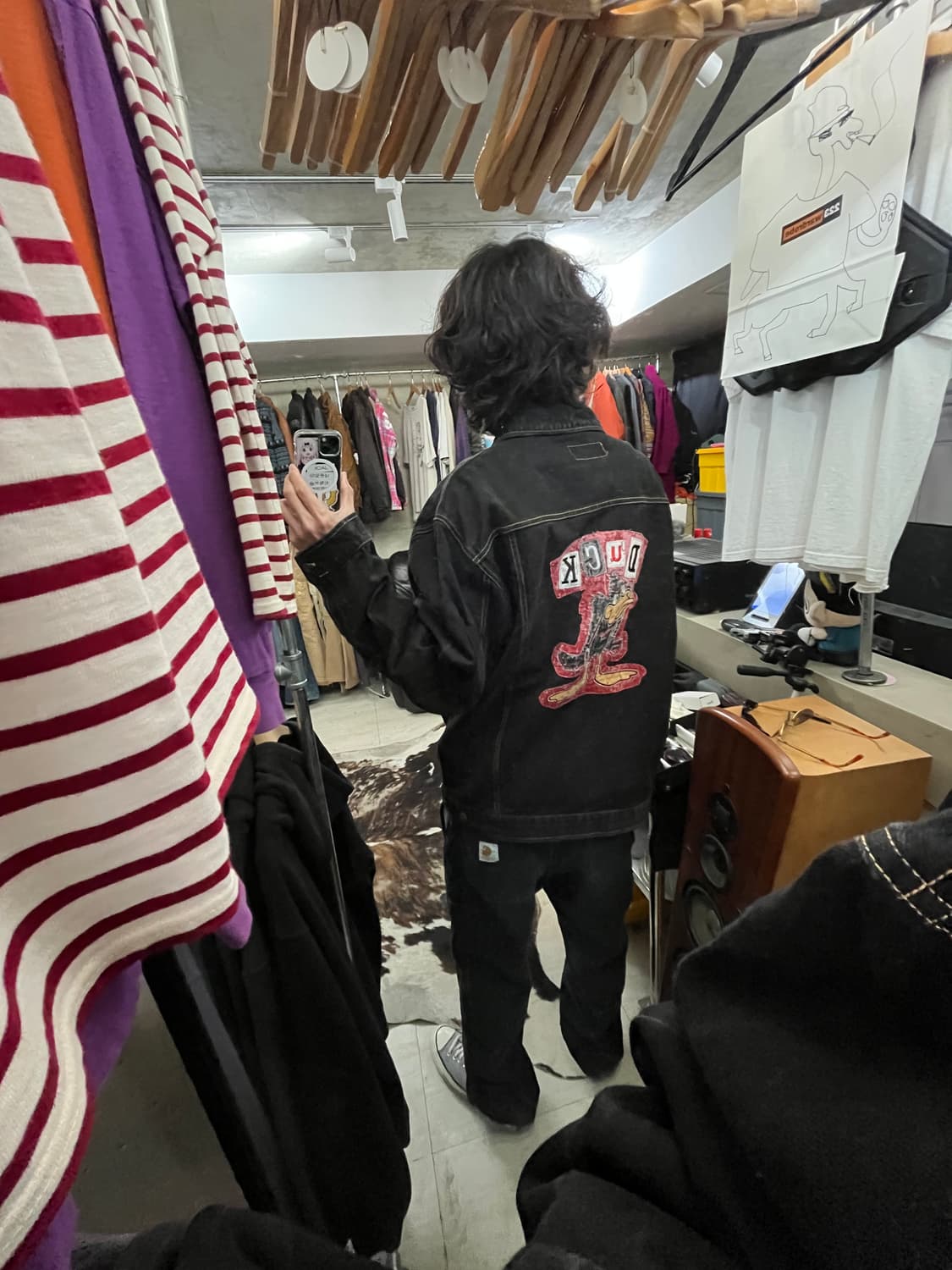 90s ITALY DONALD DUCK DENIM JACKET 상품이미지2