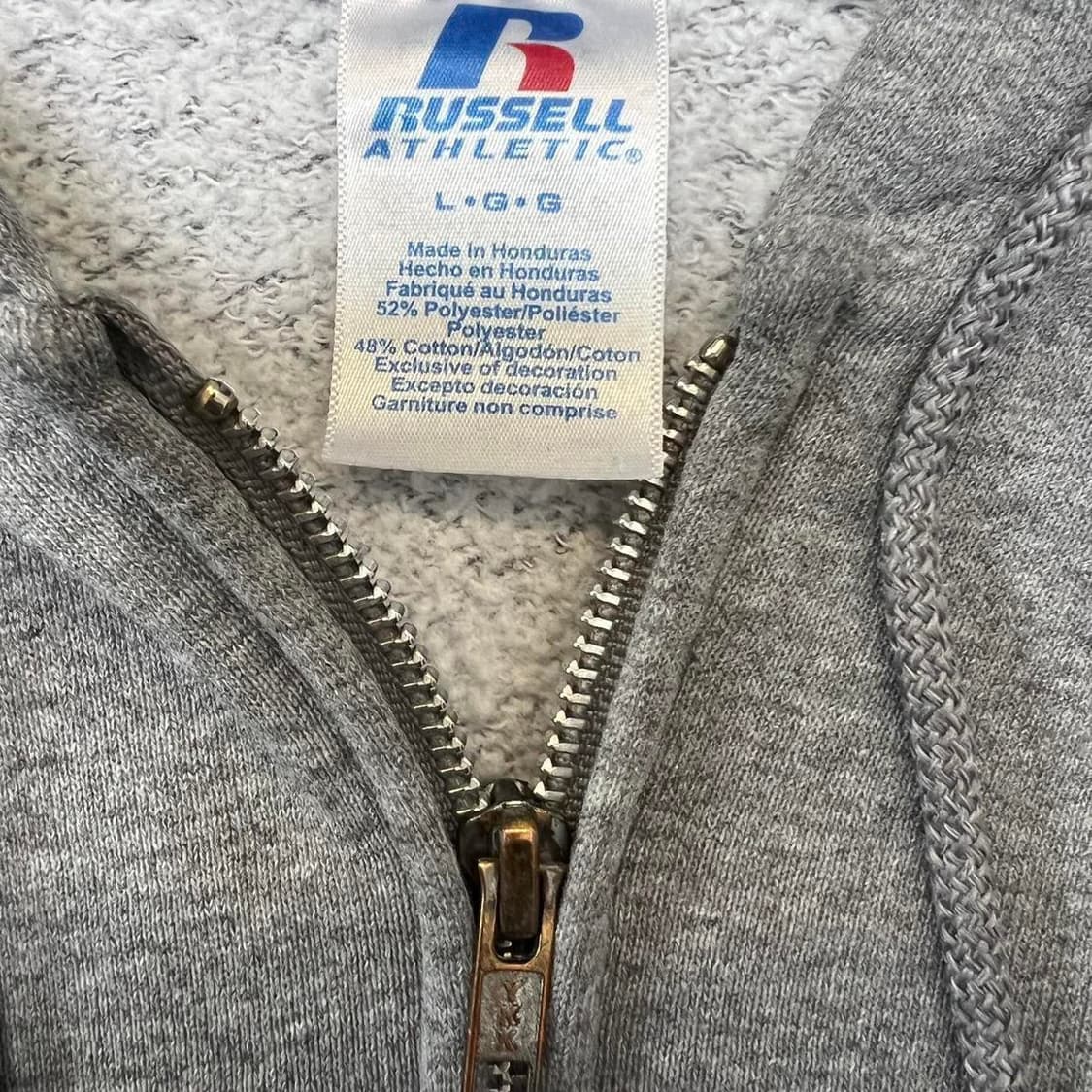 러셀 애슬레틱 빈티지 그레이 후드 집업 상품이미지3