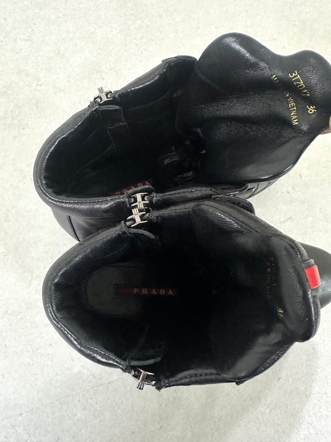 프라다 스포츠 2000s 나파 램스킨 히든웨지 하이탑 상품이미지7