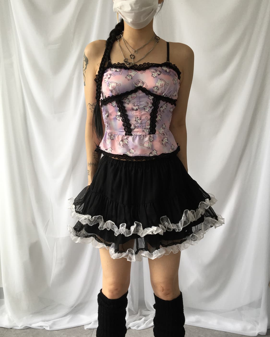 Frill trimming layer mini skirt 상품이미지5