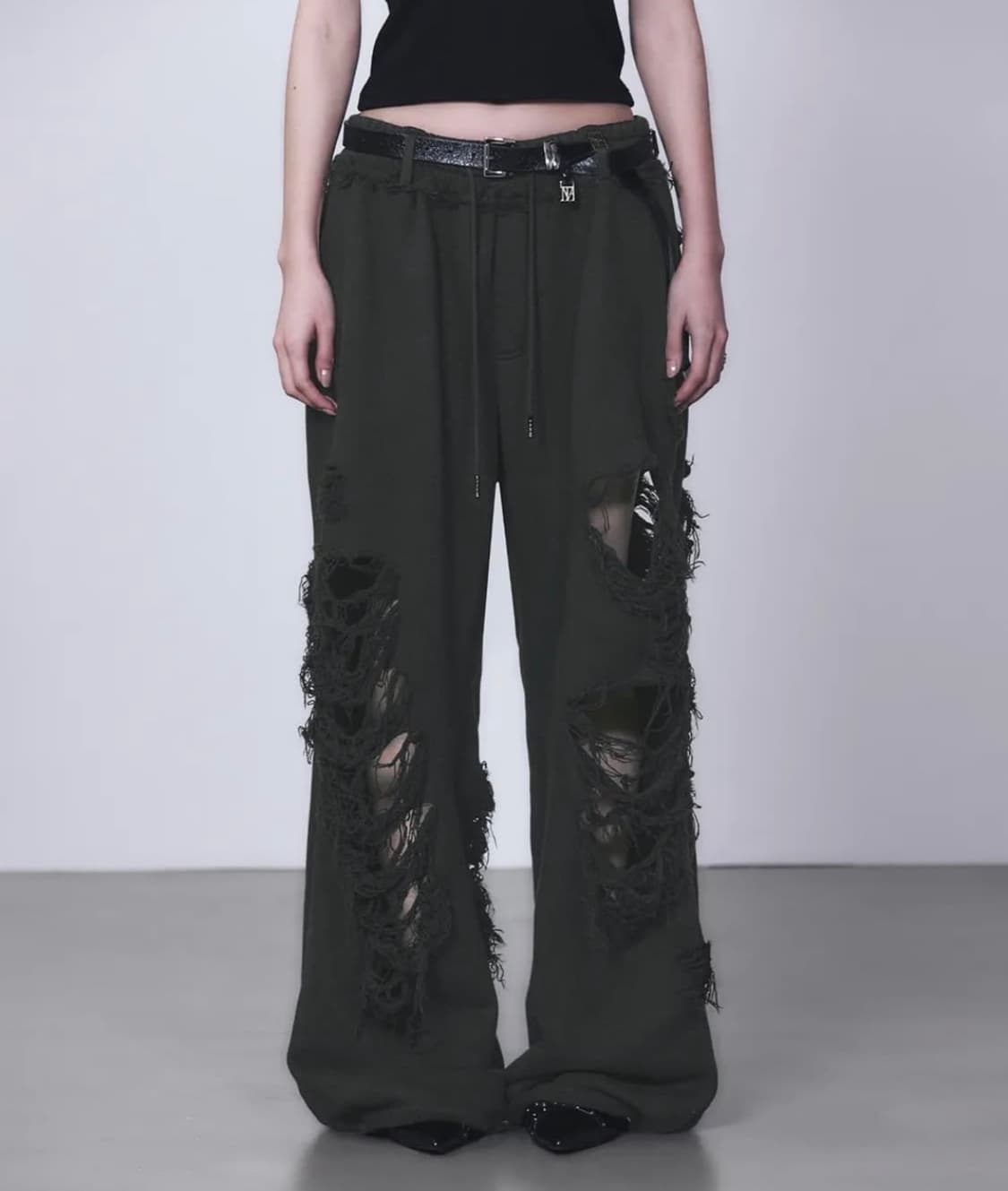 트리밍버드 Scratch Damage Wide Sweat Pants  상품이미지2