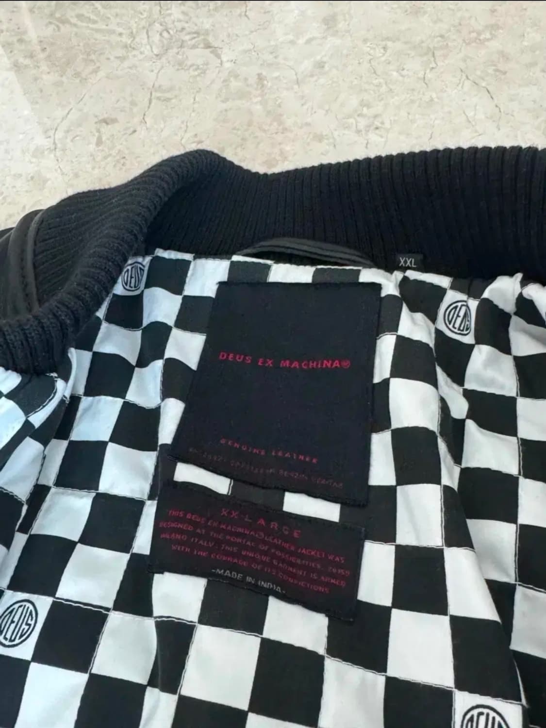 데우스 레더자켓 (썬더 램스킨 봄버 자켓) XXL 상품이미지3