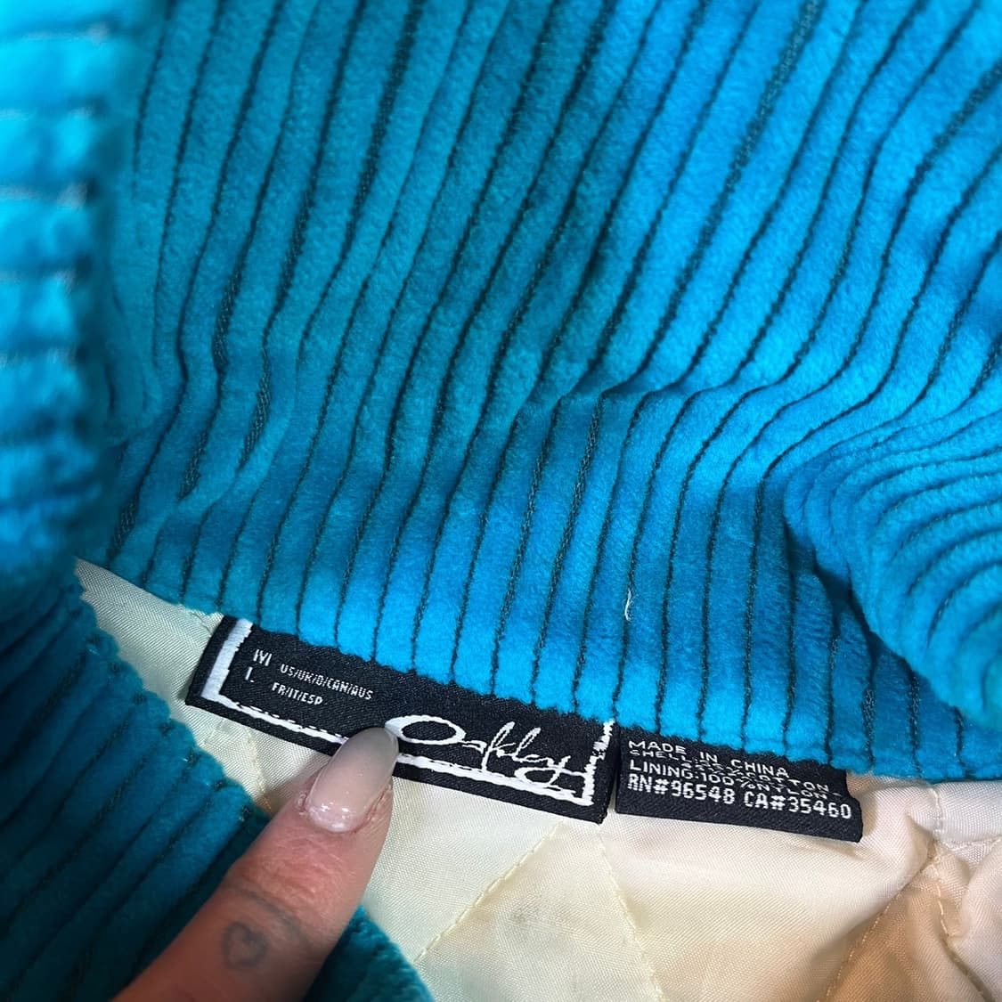 오클리 코듀로이 하이넥 블루종 자켓 상품이미지6