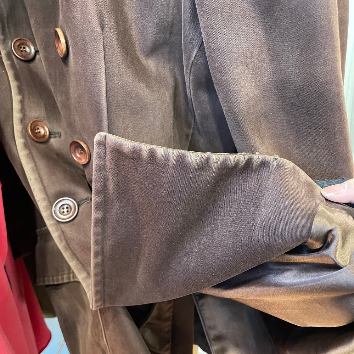 캐서린 햄넷 하이넥 더블 브레스티드 자켓 상품이미지9