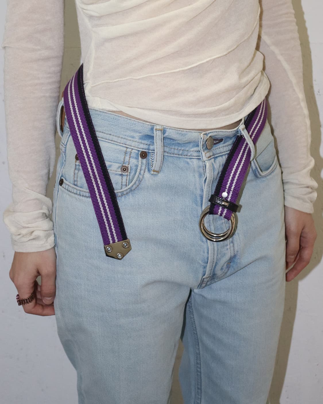 발렌시아가 by 니콜라 게스키에르 07AW 퍼플 캔버스 벨트 상품이미지2