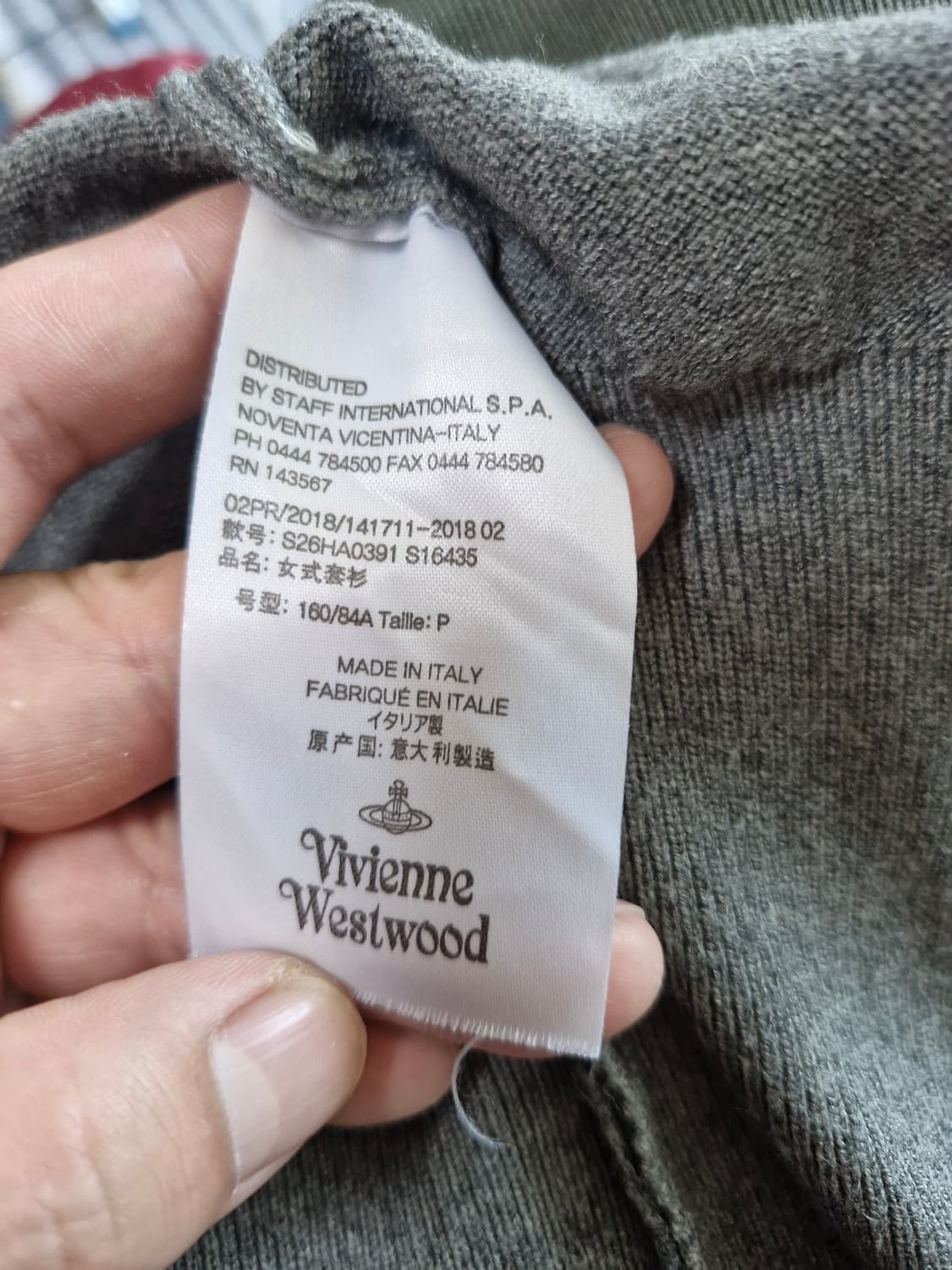 여성 비비안웨스트우드 크롭 그레이 가디건 F 상품이미지8