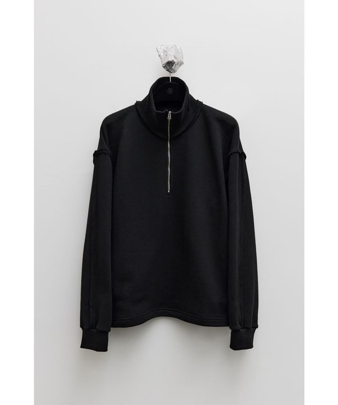 [L] 유스 컷오프 하프집업 스웻셔츠 블랙 youth 상품이미지2