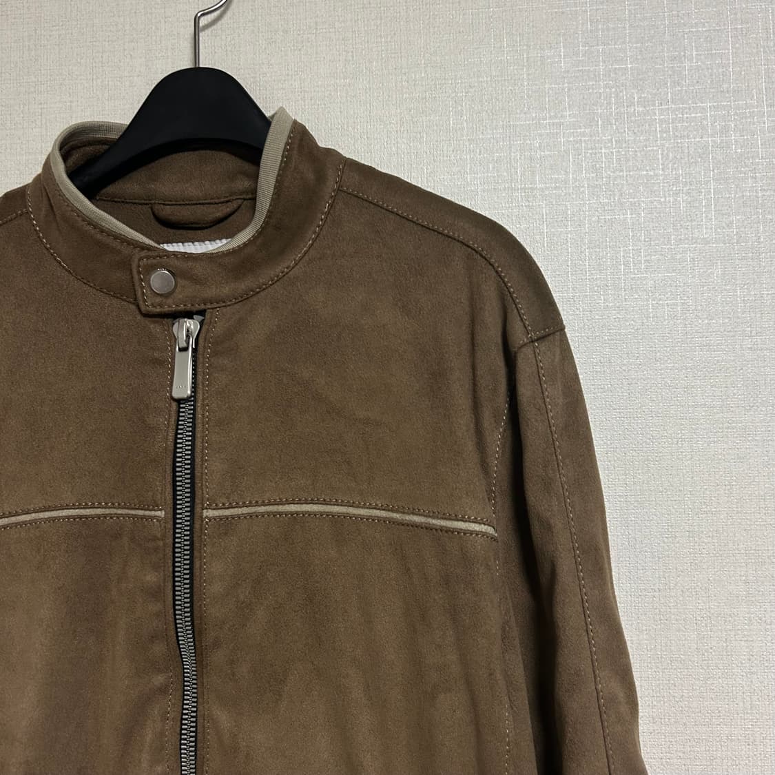 자라 스웨이드 자켓 블루종 집업 점퍼 브라운 S 상품이미지6