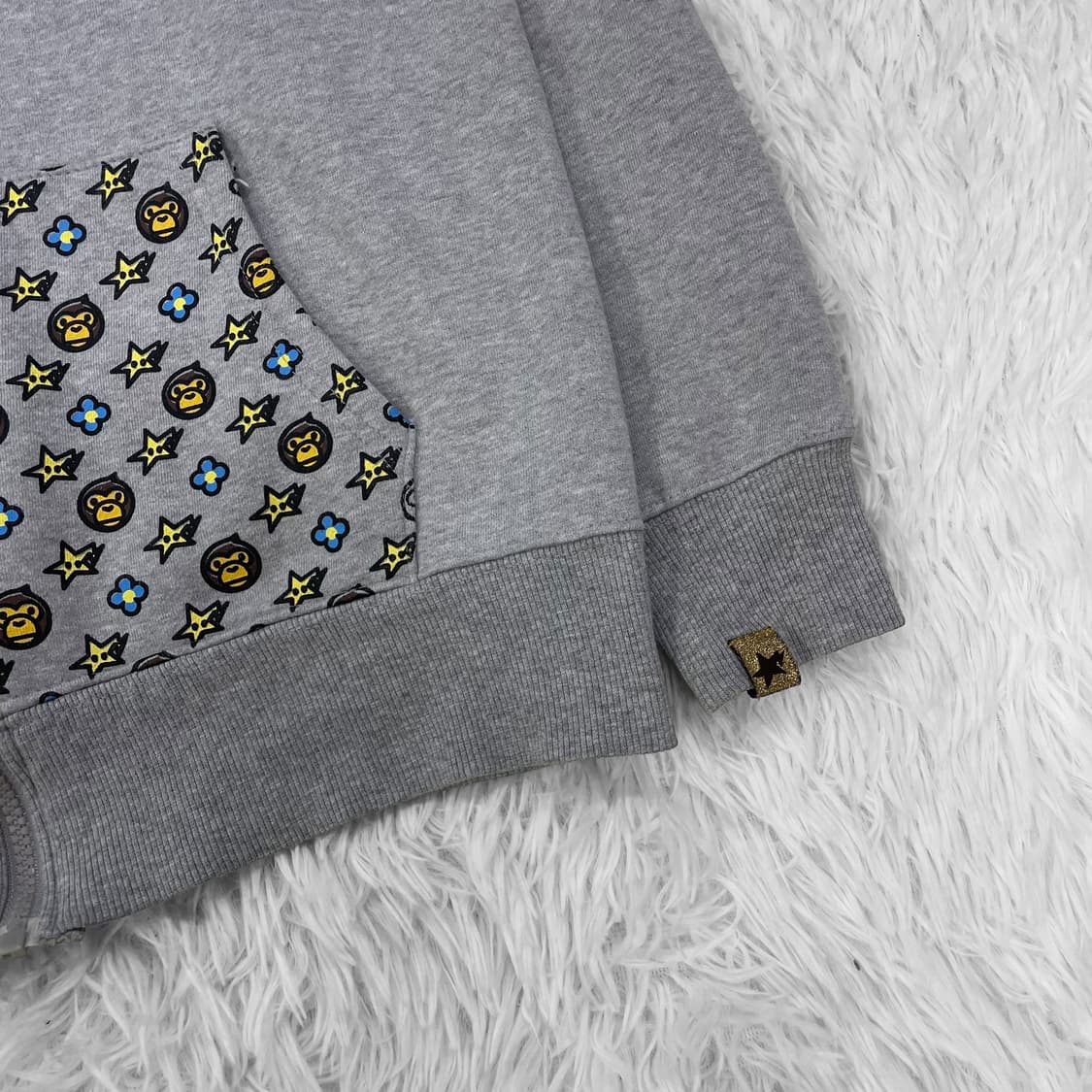스타베이프 Bape 베이비마일로 모노 그램 후드집업 상품이미지4