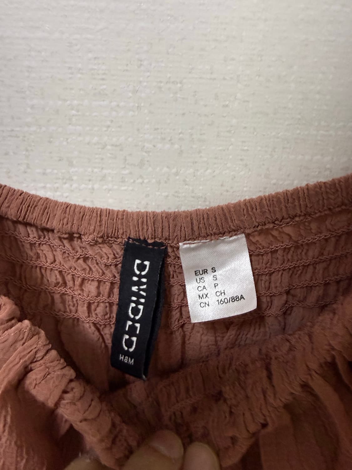 h&m 스퀘어넥 셔링 블라우스 (S) 상품이미지5