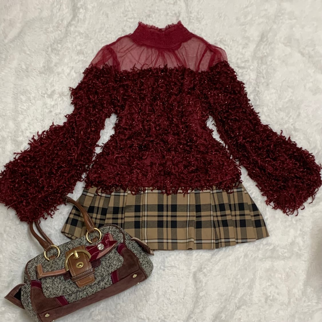 세실맥비 갸루 시스루 퍼 니트 상품이미지3