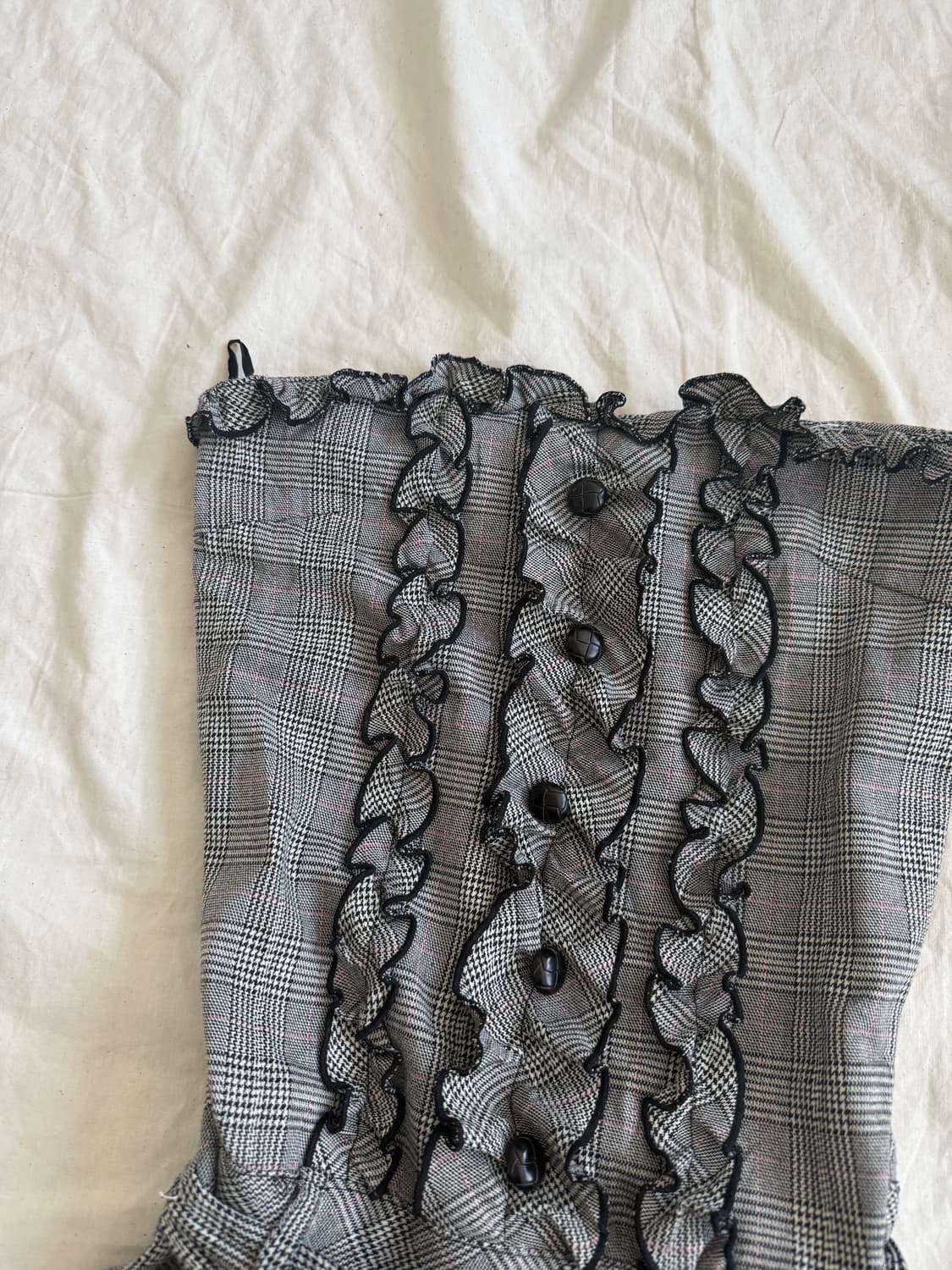 고갸루 러블리 프레피 로리타 체크 점프슈트  상품이미지3