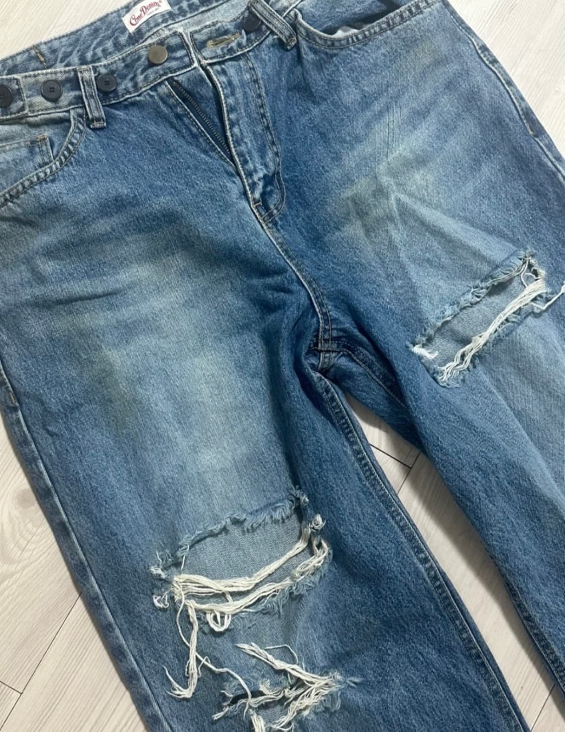 제이키치 워싱 찢청 데님 청바지 상품이미지2