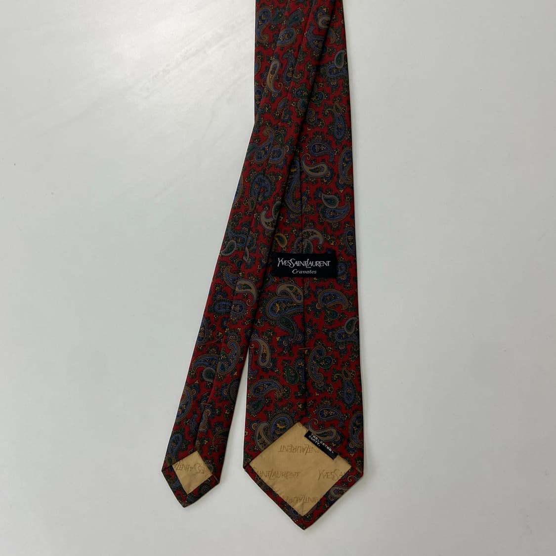YSL 입생로랑 명품 정품 페이즐리 넥타이 8.2cm 상품이미지3