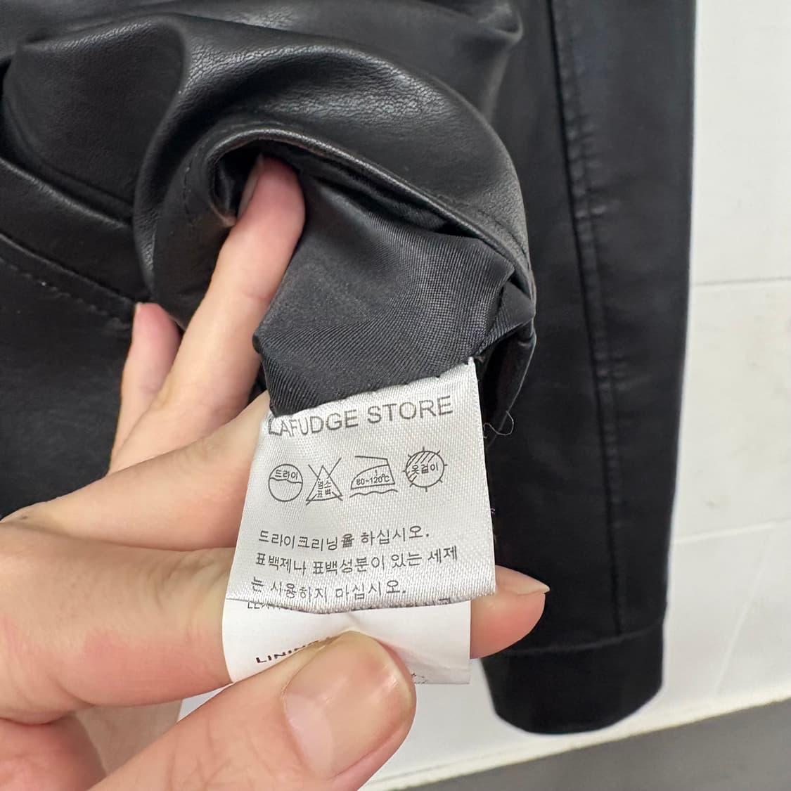 라퍼지스토어 버핑 레더 미니멀 자켓 상품이미지4