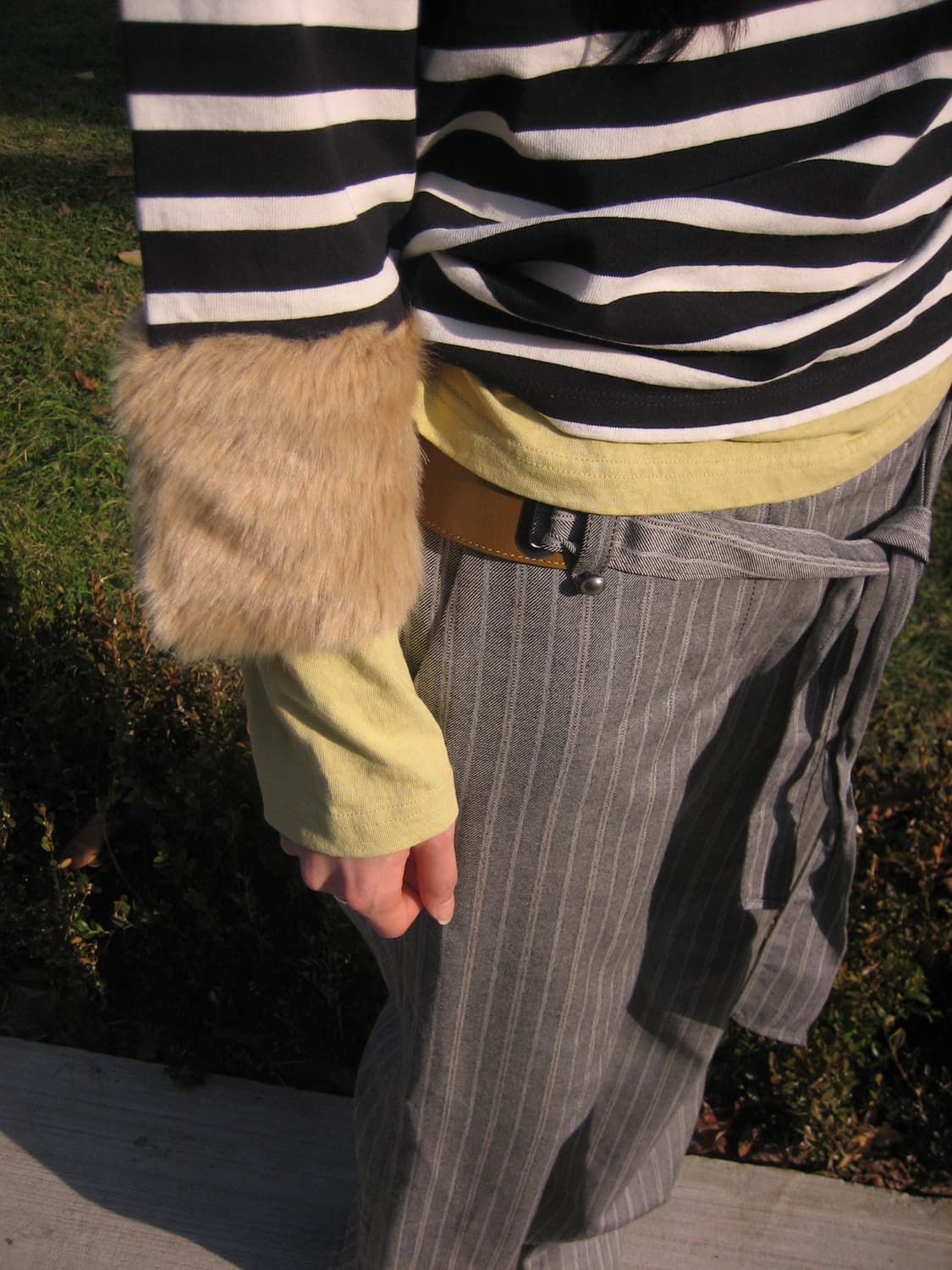 [SYSTEM] Stripe Belted Trousers 상품이미지2