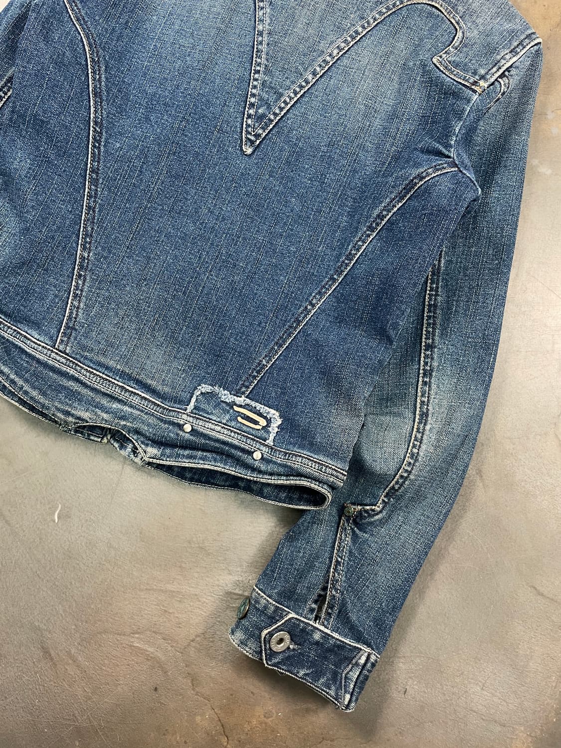 디젤 크롭 데님 바이커 자켓 상품이미지7