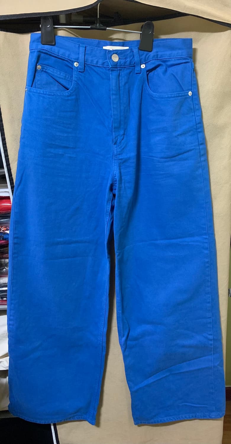 유니클로 마르니 배기진 팬츠 25 새상품 블루 상품이미지2