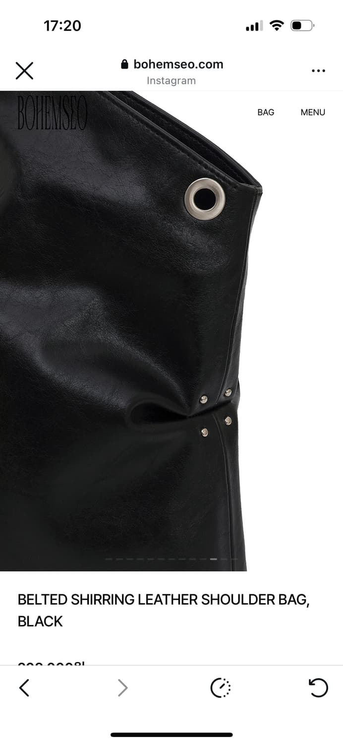 보헤미안서울 벨티드 레더 셔링 숄더백 상품이미지8