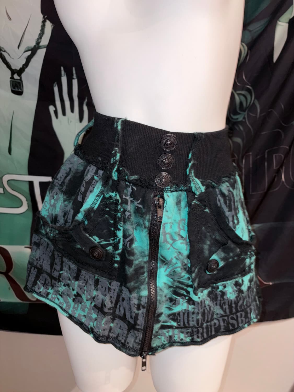 Front-zip mini skirt 상품이미지1