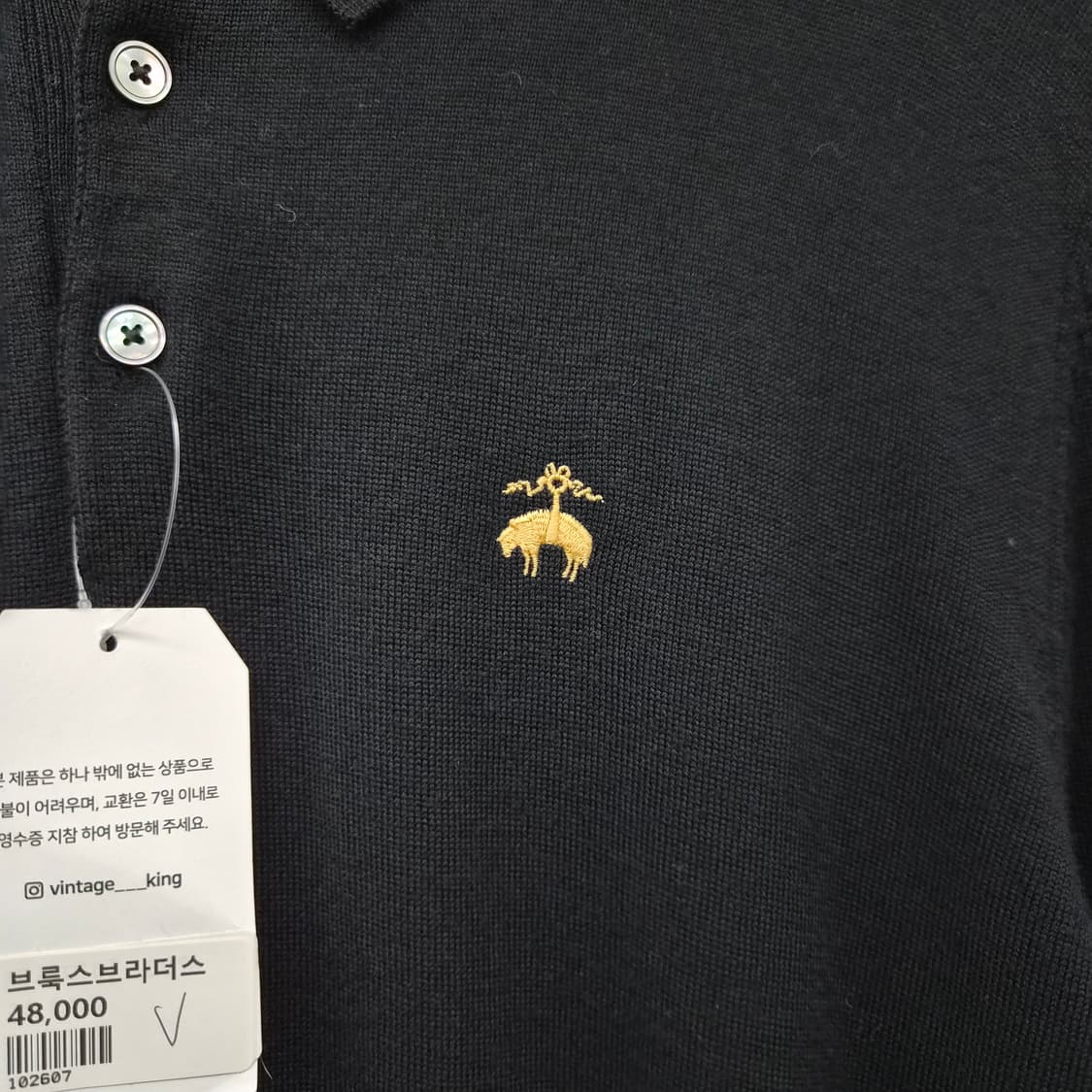 브룩스브라더스 블랙 긴팔 니트 남성 M 상품이미지3