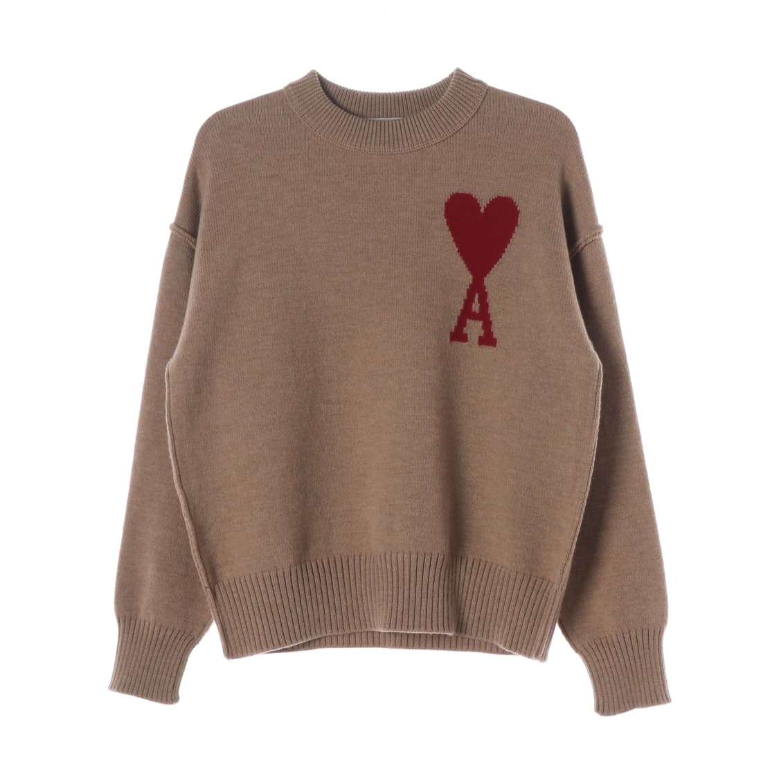 (새상품) 아미 24FW 빅하트 로고 인타르시아 울 니트 스웨터 공용 상품이미지1