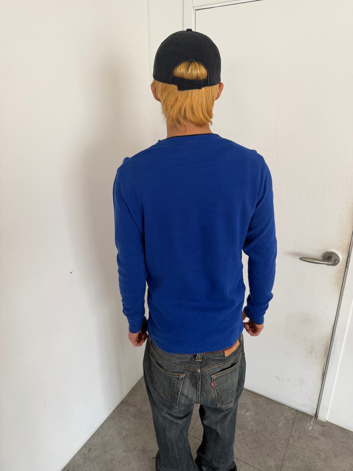 폴로 와플 롱슬리브 블루 상품이미지7