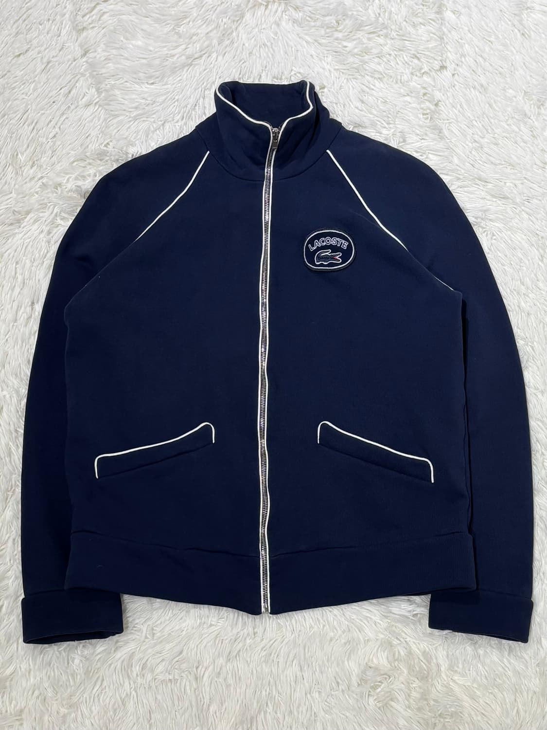 라코스테 네이비 코튼 집업 상품이미지3