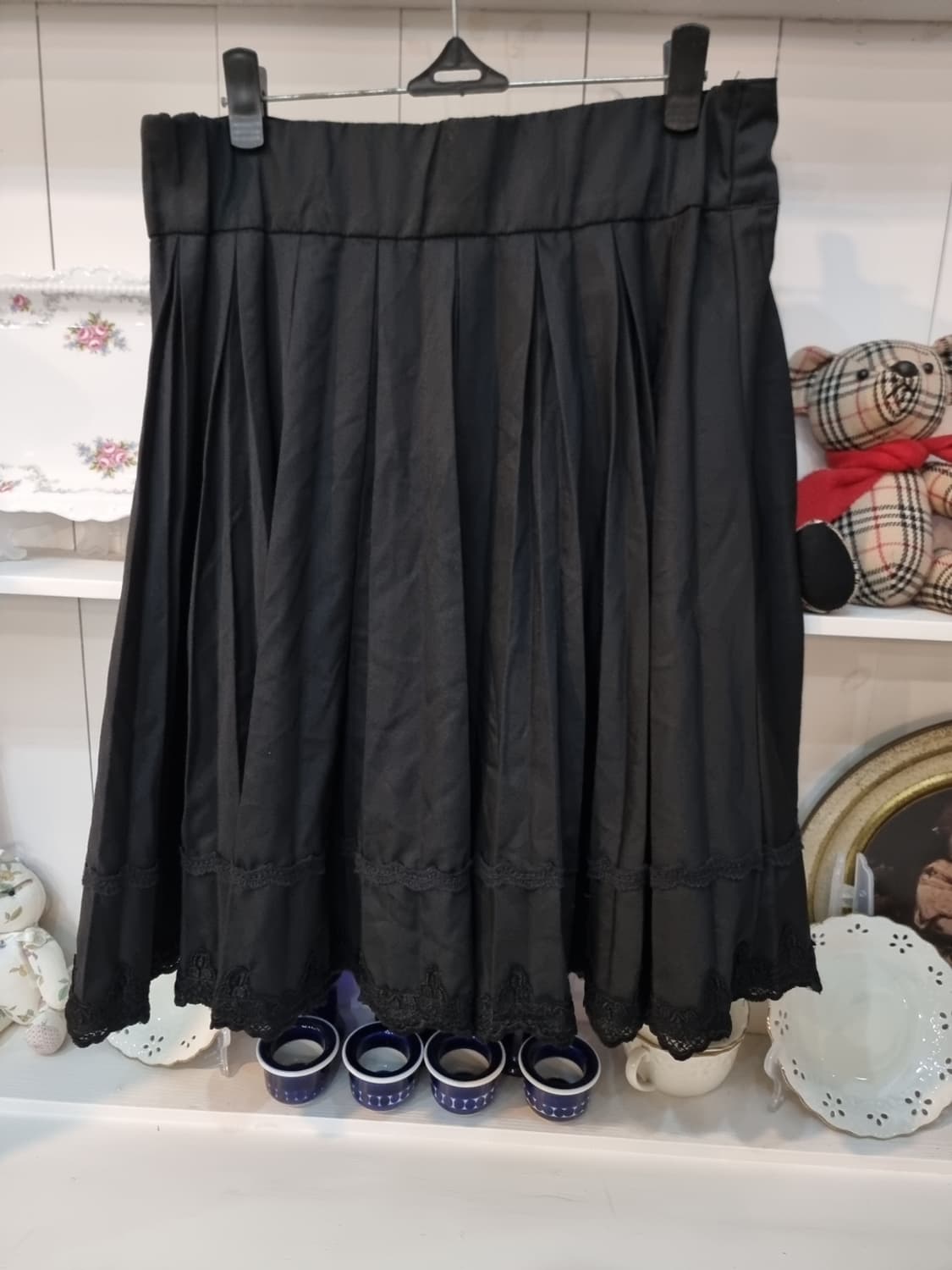 axes femme 하이웨이스트 블랙 플레어 스커트 상품이미지5