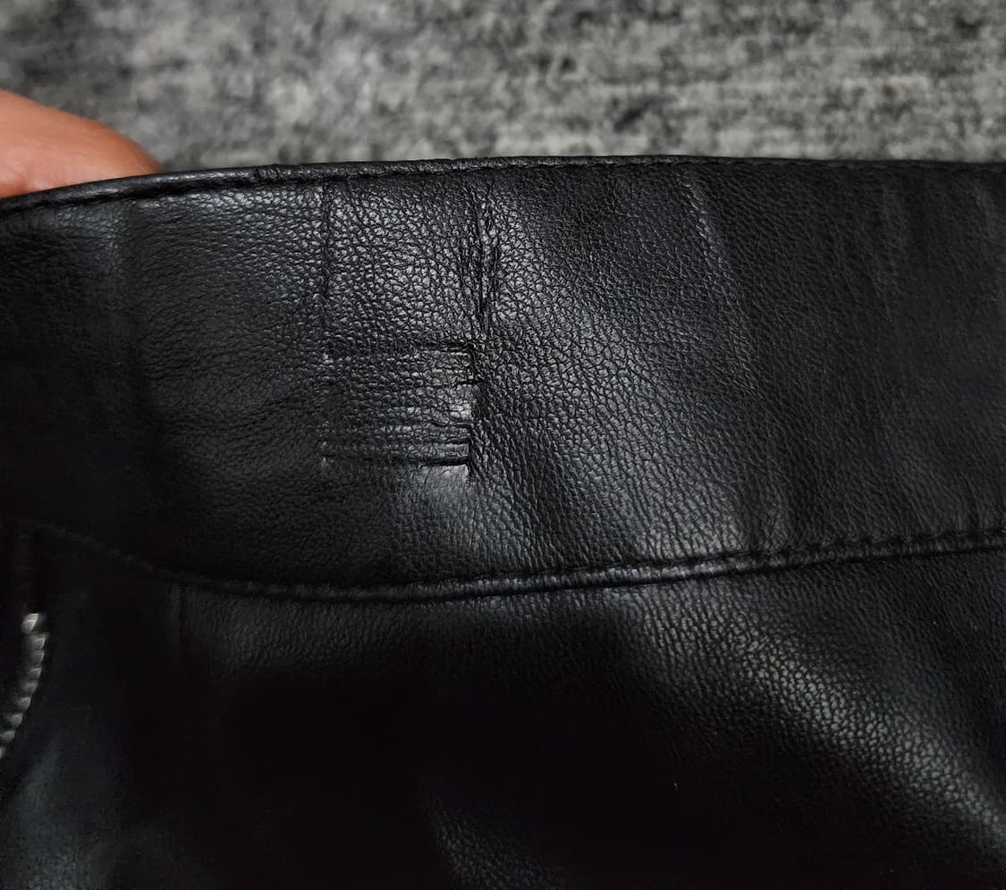 ARGUE CULTURE 지퍼 디테일 레더 스트릿 웨어 와이드 팬츠 XL 상품이미지6