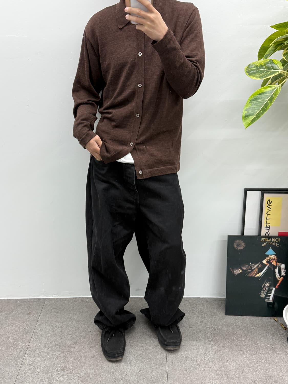 빈티지 폴스미스 브라운 가디건(데미지) 상품이미지1