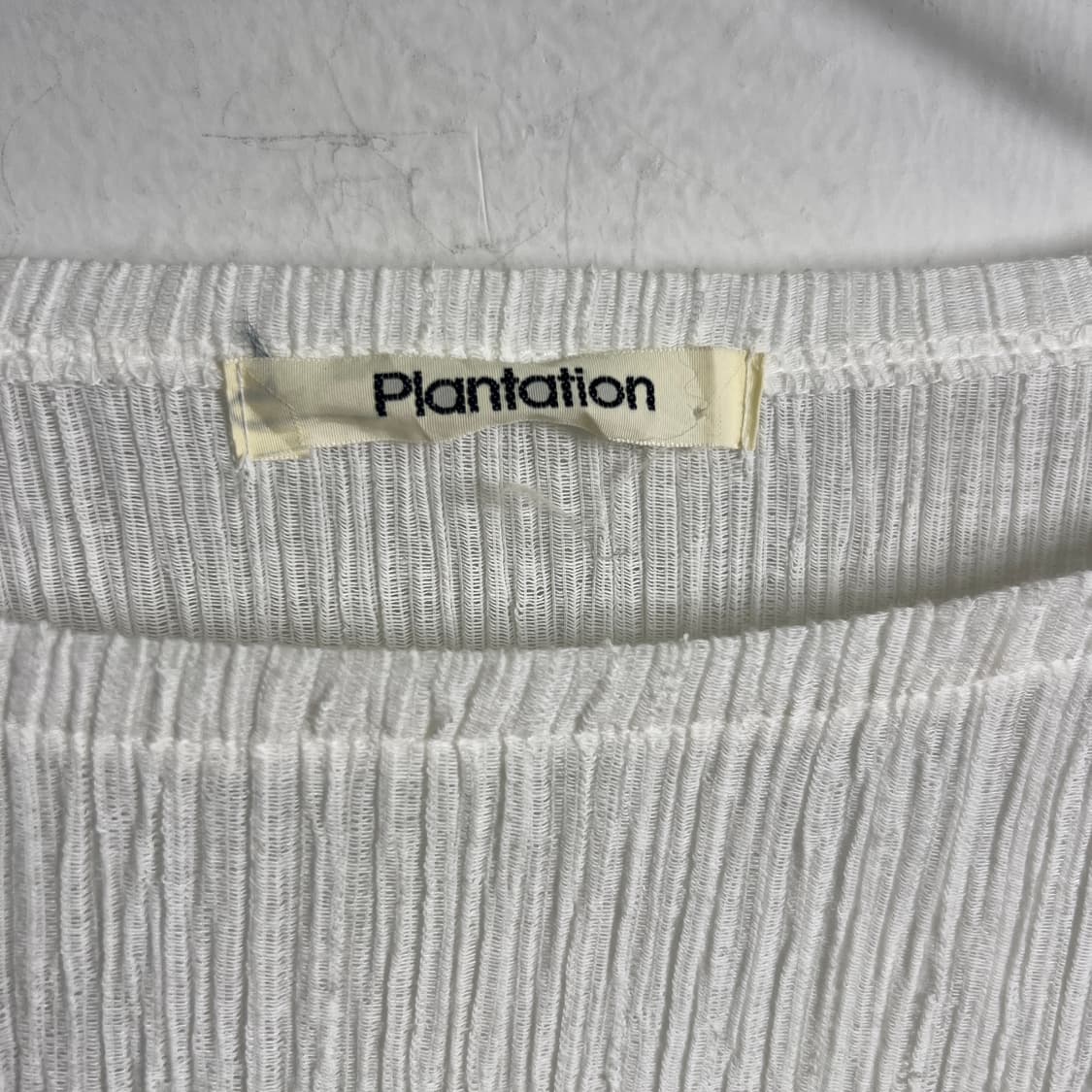 이세이미야케 플랜테이션 링클 배색 롱 티셔츠 M 상품이미지3