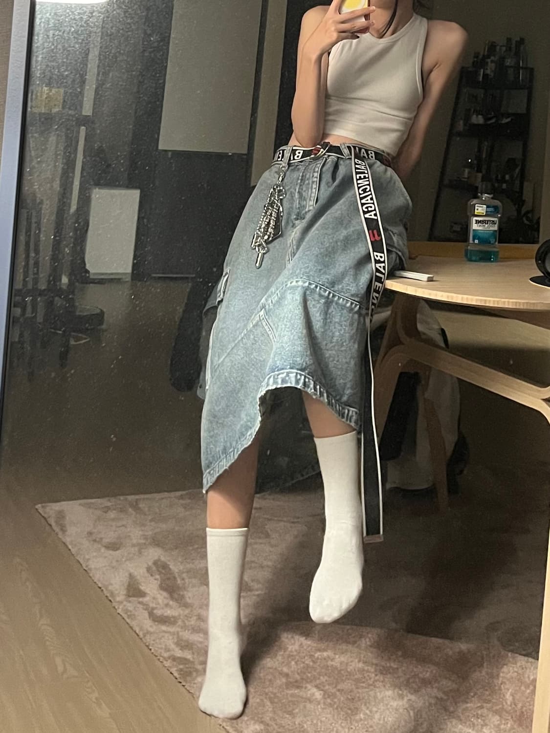 발렌시아가 데님 카고 스커트 판매합니다 상품이미지2