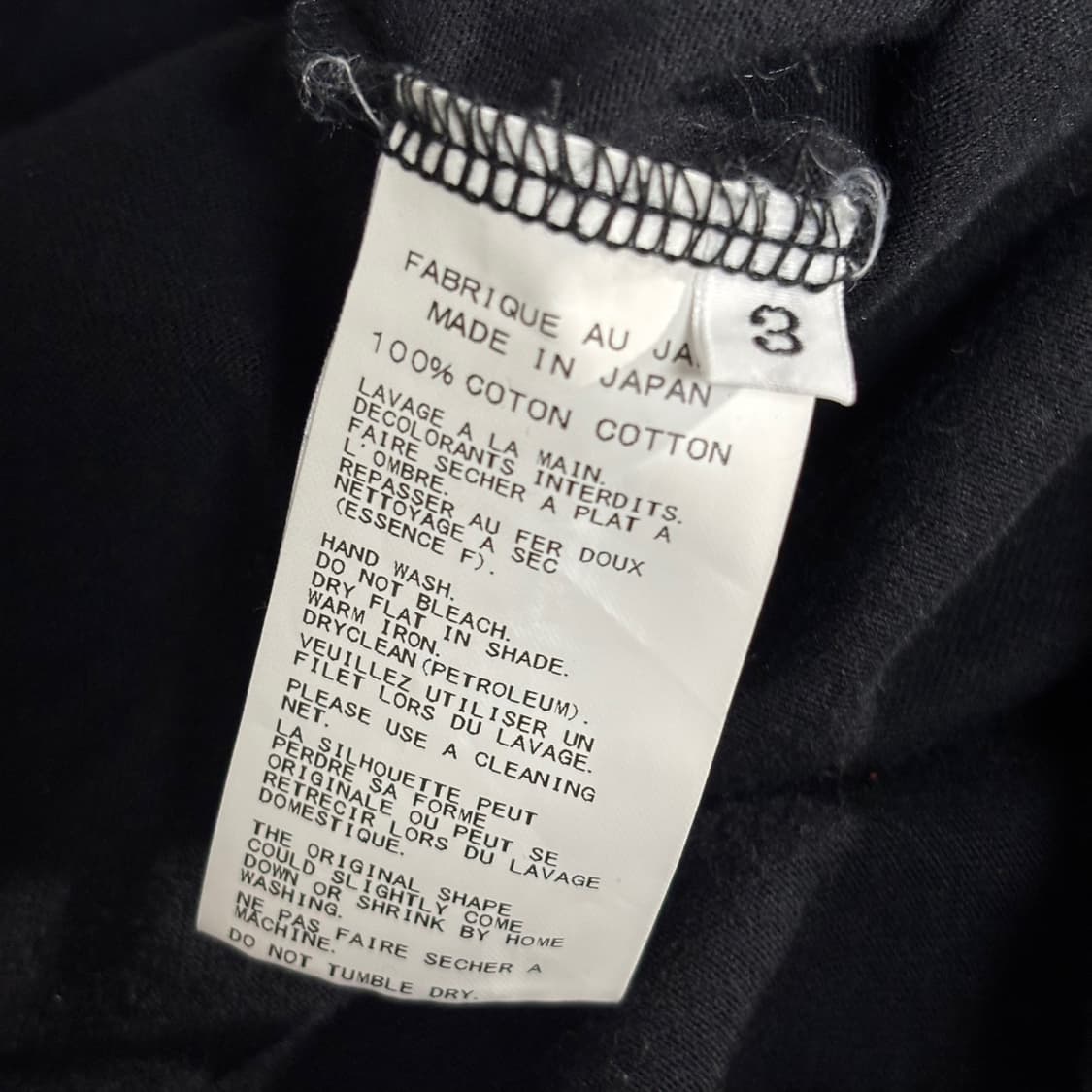 3) 요지 야마모토 뿌르 옴므 반팔 티셔츠 상품이미지5