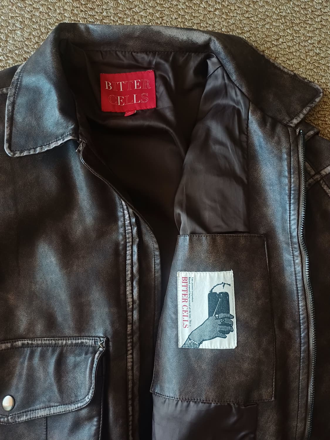 비터셀즈 스타 오버핏 레더자켓 상품이미지2