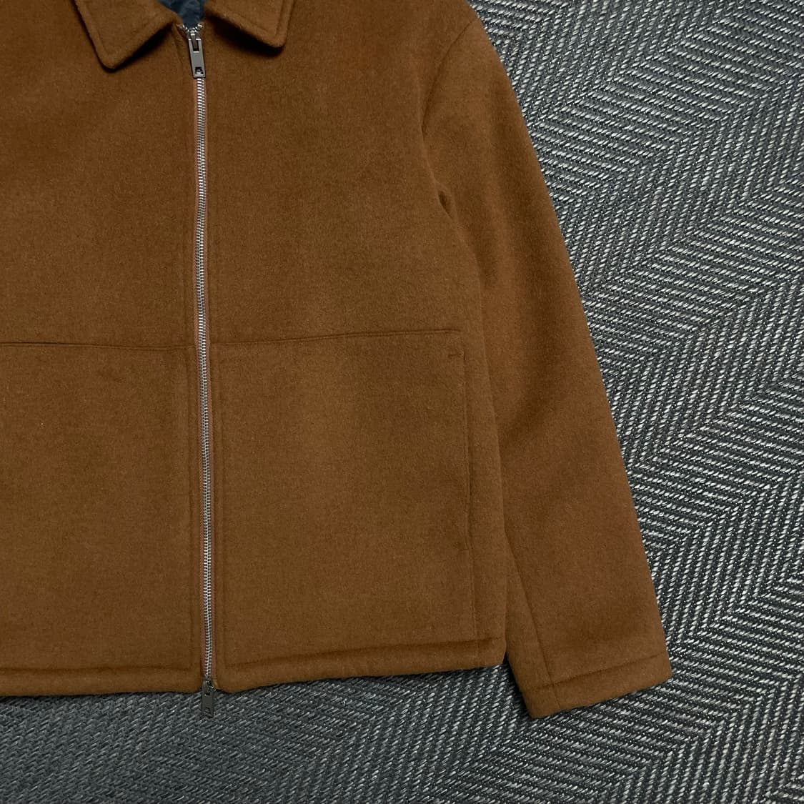 라퍼지스토어 투웨이 울 미니멀 해링턴 자켓y 5085 상품이미지3