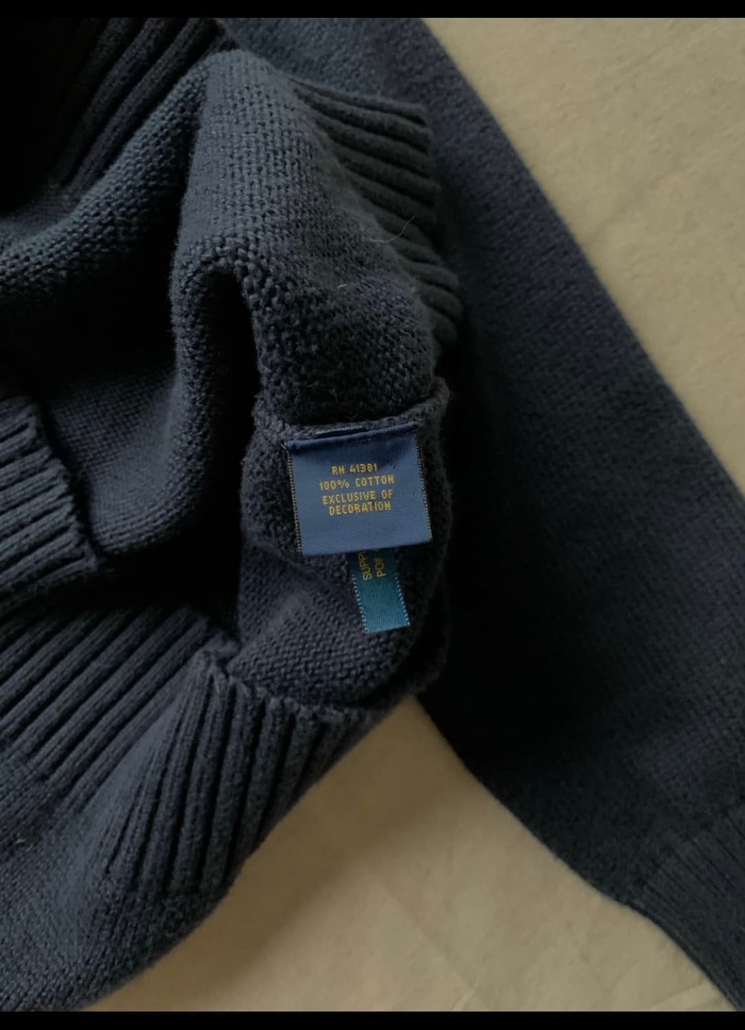 폴로 랄프로렌 신형택 포니로고 네이비 반집업 니트 상품이미지4