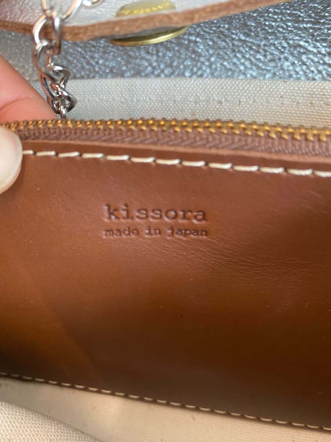 Kissora 실버 리얼레더 크로스백 상품이미지7