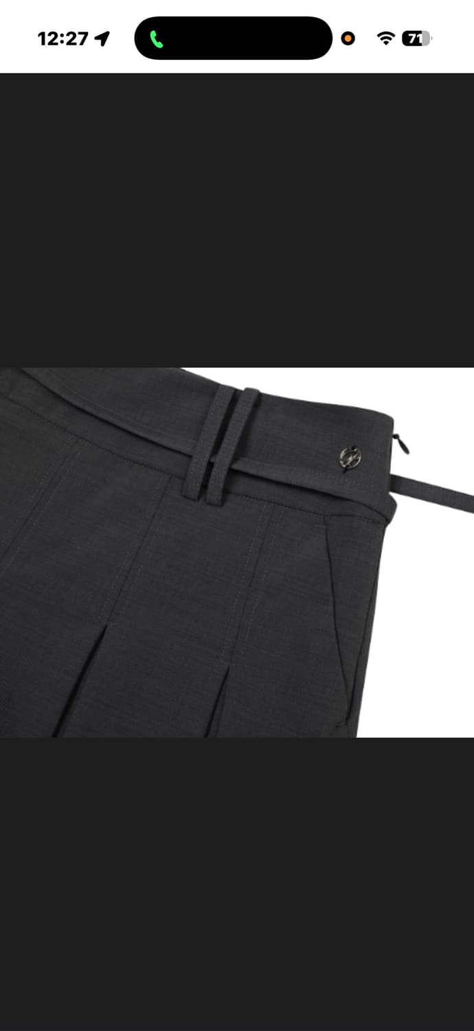 페인오어플레져 루 플리츠 스커트 s 챠콜 상품이미지5